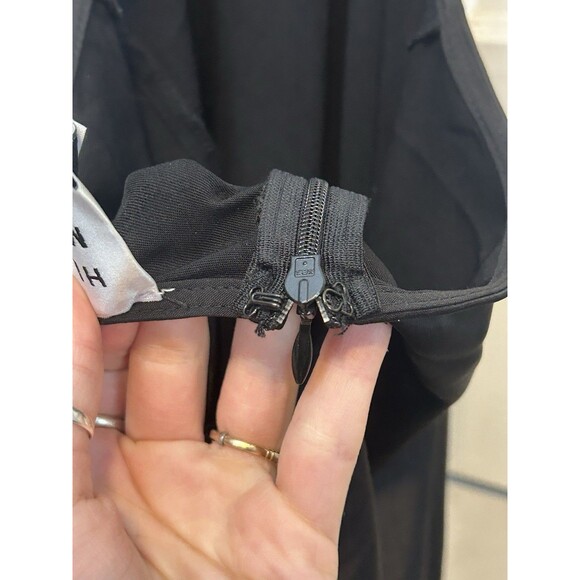 HELLO MOLLY Satin Bow Maxi Dress ‘All the Likes’ Black Size M Wedding Rhinestone - Picture 9 of 14